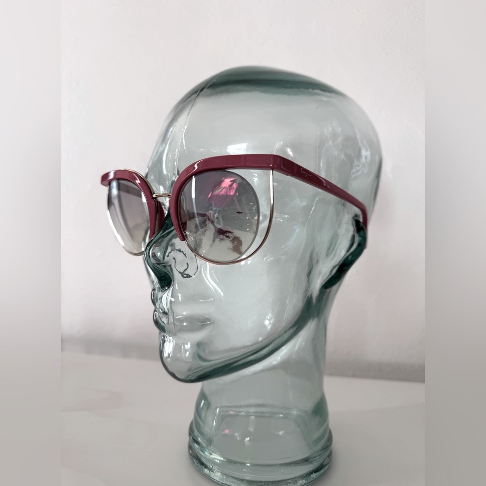Ferrgamo Pink Cat Eye Sunglasses SF909S Funky Retro Designer - Picture 9 of 15